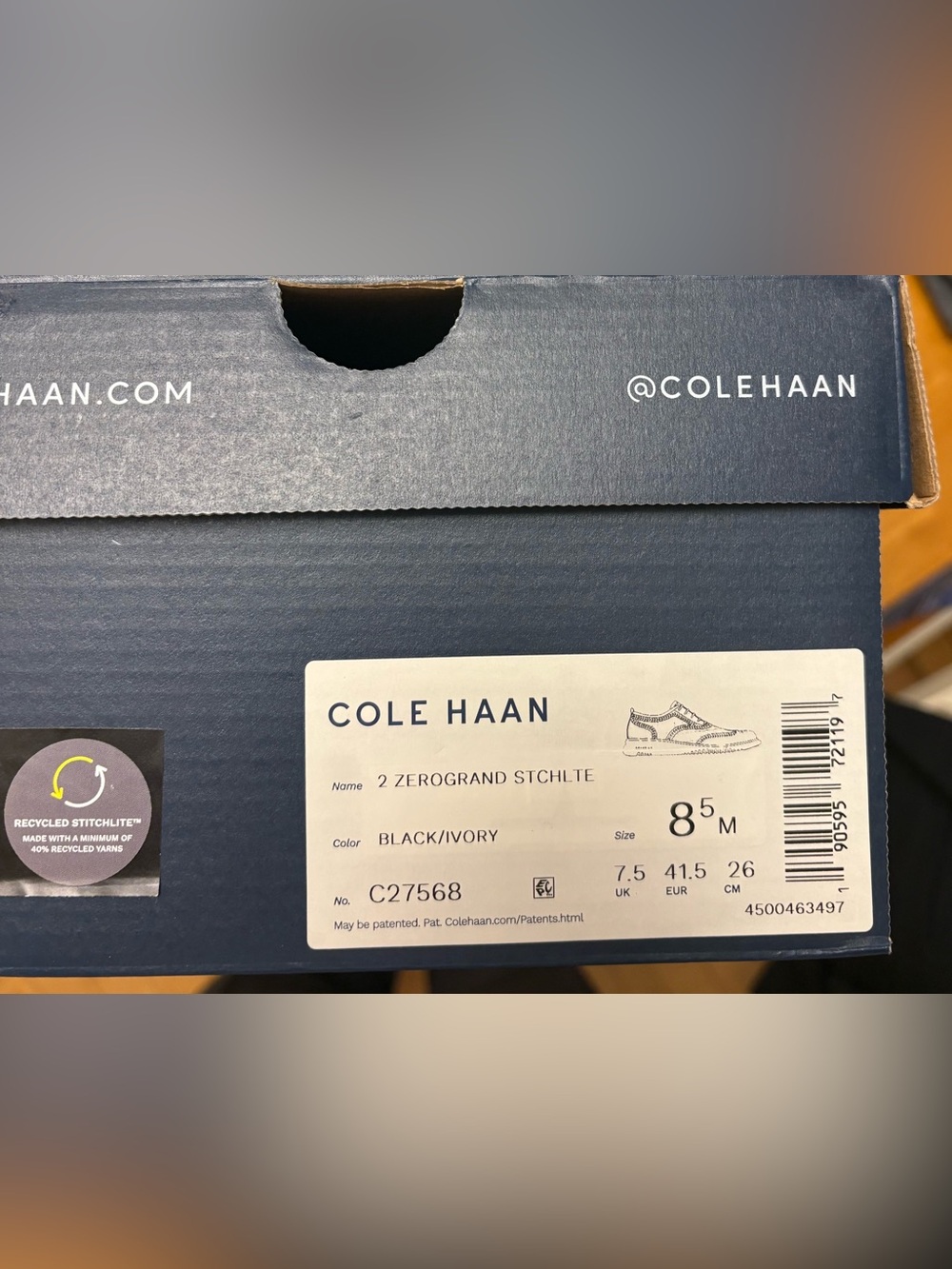 Cole Haan Black/Ivory 2 Zerogrand Stchlte NEW IN BOX